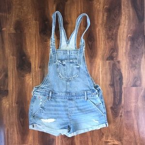 Hollister Denim Overall Shorts